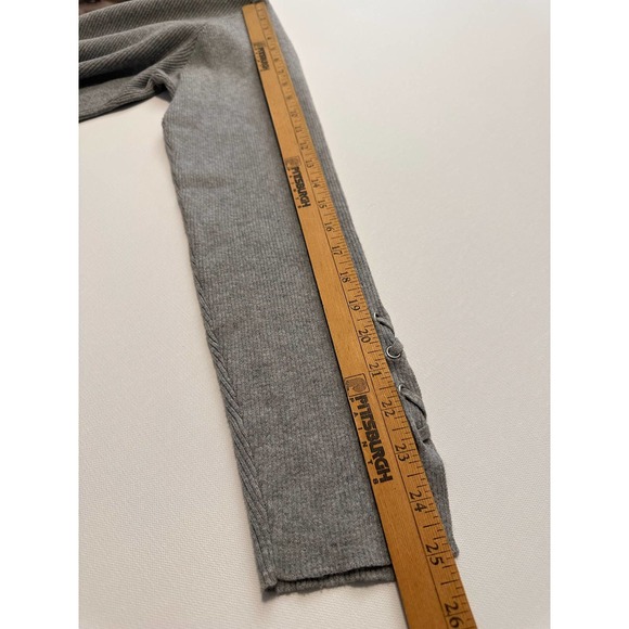 Democracy Keyhole gray knit sweater-L - Picture 14 of 14